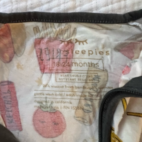 Little Sleepies Fast Foodies 18-24 month - Picture 2 of 2